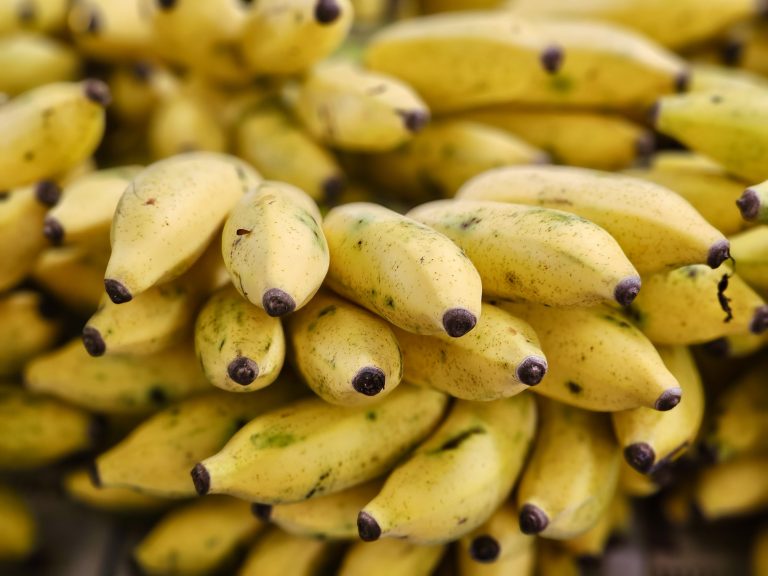 Small yellowish bananas for sale. From the streets of Bengaluru, Karnataka.