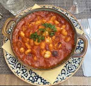 Italian food, gnocchi