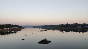 A view of lake in the evening