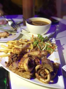  Seafood by the shore of Maafushi Island