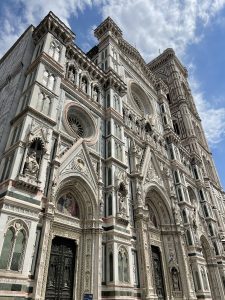 View larger photo: The 19th century facade of the Cattedrale di Santa Maria del Fiore in Florence, Italy.