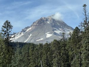 Mount hood peak near portland oregon. 