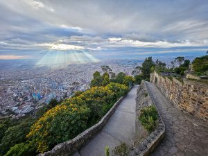 View larger photo: Sunset and view of the city of bogota, colombia from monserrate