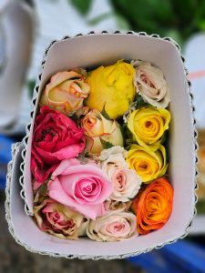 View larger photo: A bunch of rose flowers for sale. From K R Market, Bengaluru, Karnataka