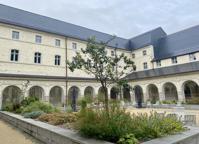 Courtyard of the Couvent des Capucins, Rennes, Bretagne, France.