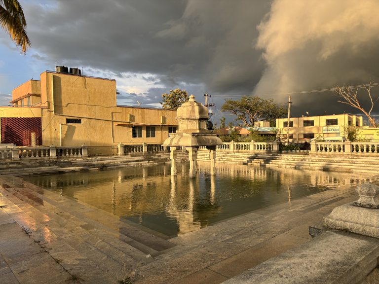 Kalyani, the temple pond. Yadiyur, Karnataka, India