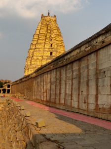 Huge side wall of ancient temple