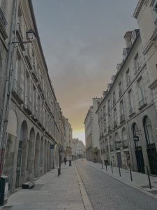 Rennes, france, early morning, on the way to wcbretagne