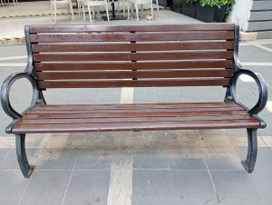 Wooden Bench in the Park