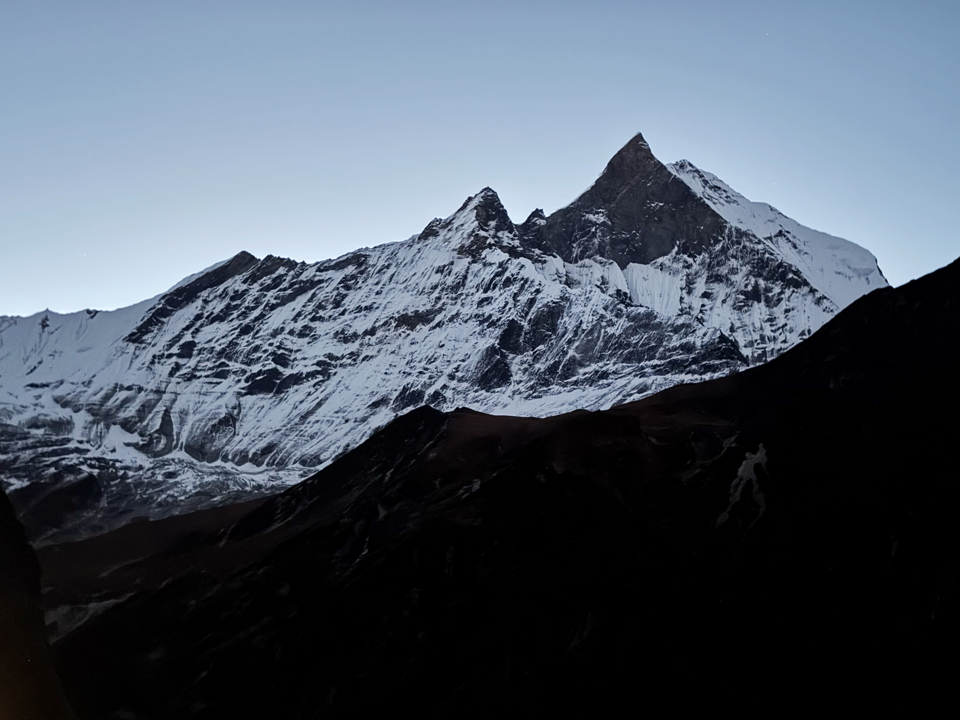 The dawn view of Annapurna Mountain