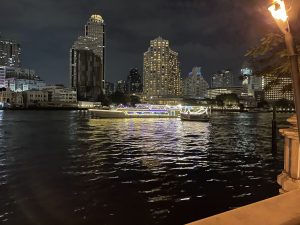 Night view of Bangkok River