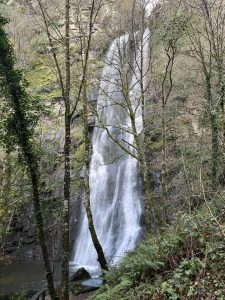 Photograph of a waterfall called "Seimeira de Vilagocende" in A Fonsagrada (Galicia, Spain)