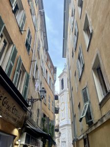 City Street of Nice, France.