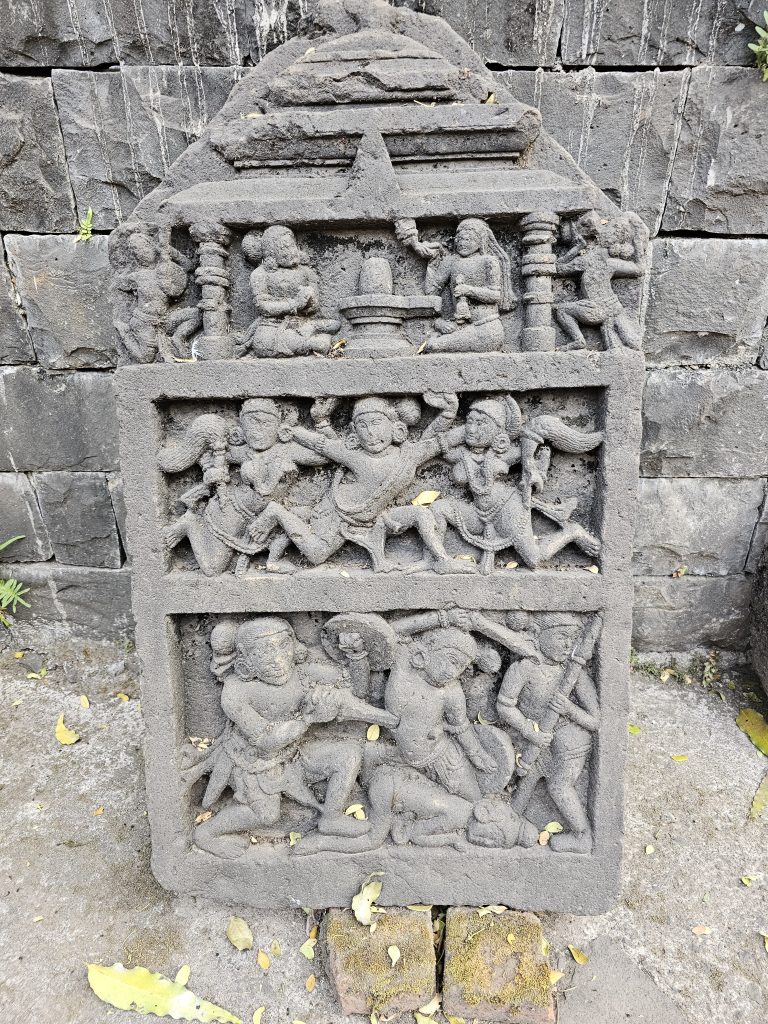 A stone carving at Townhall, Kolhapur, India