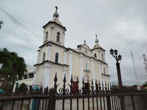 Facade of Our Lady of the Most Holy Rosary Cathedral, in the city of Estelí, Nicaragua
