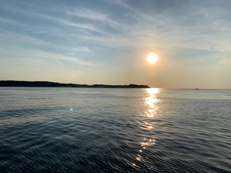 A view across the Atlantic Ocean from a beautiful beach in Port Hood, Nova Scotia, Canada.