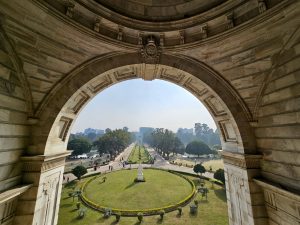 Majestic architecture and serene gardens at the Victoria Memorial, Kolkata. Captured from the South Gate.