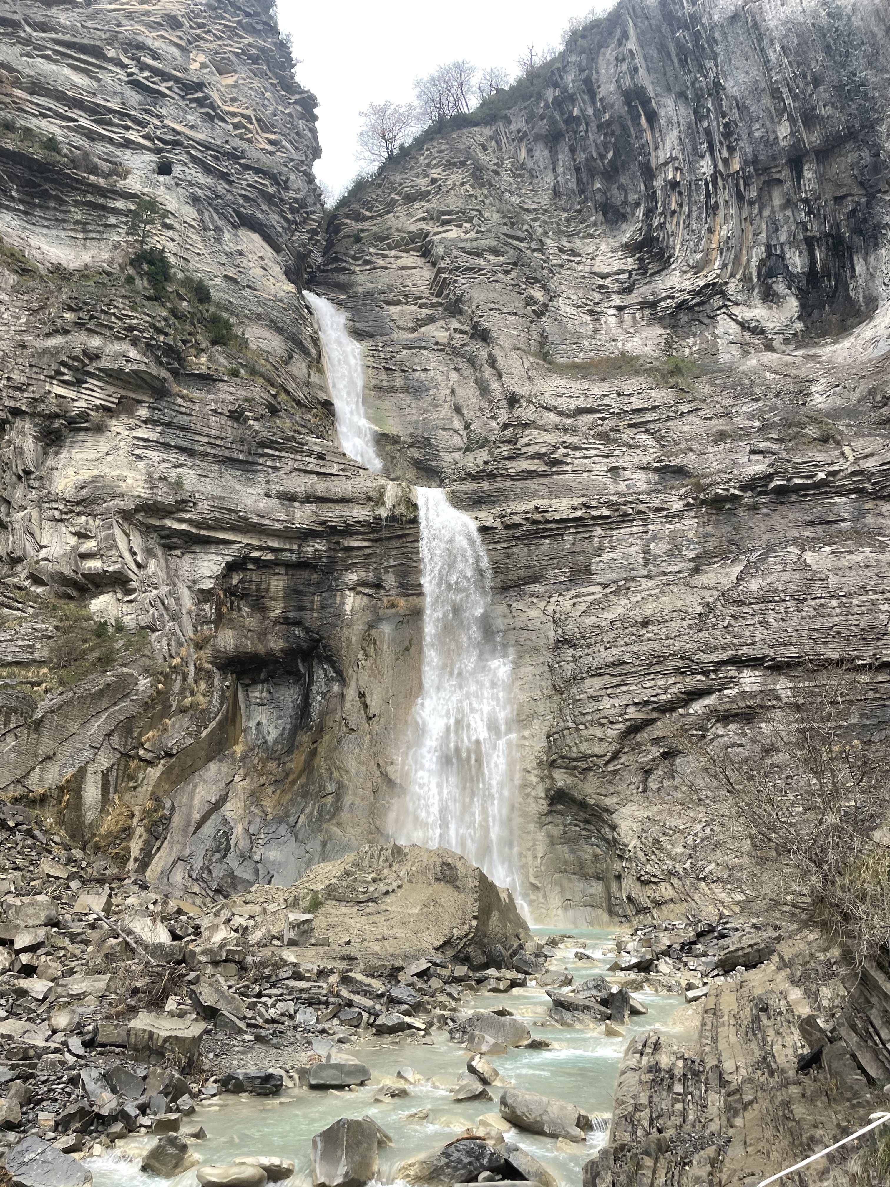 Sorrosal waterfall in pyrenees, Spain. It’s located in Broto (Huesca)