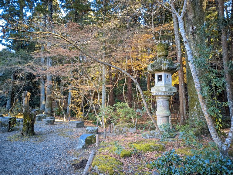 A stone statue in the woods in Chiba, Japan