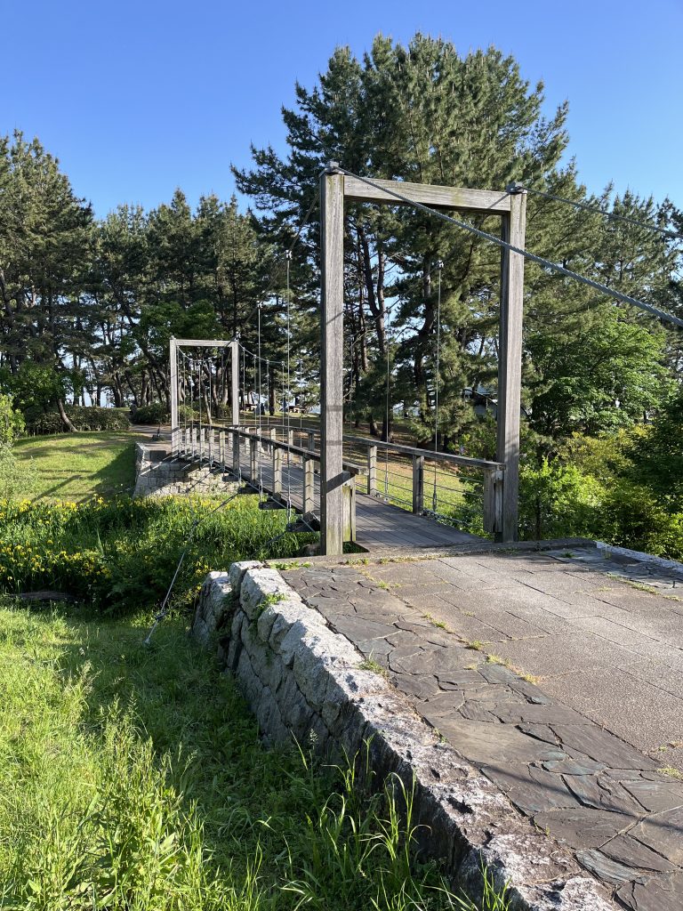 Wooden Bridge for the connection of two roads