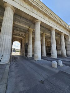 The exterior of the Äußeres Burgtor, part of the Hofburg Palace in Vienna, Austria.
