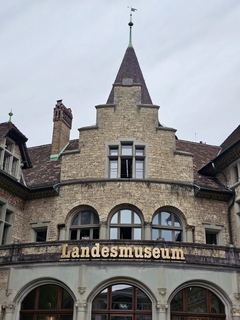 The Landesmuseum Zurich, also known as the Swiss National Museum, an architectural blend of French Renaissance and medieval Swiss castles.
