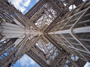 A point of view under the replica of Eifell Tower in Macau