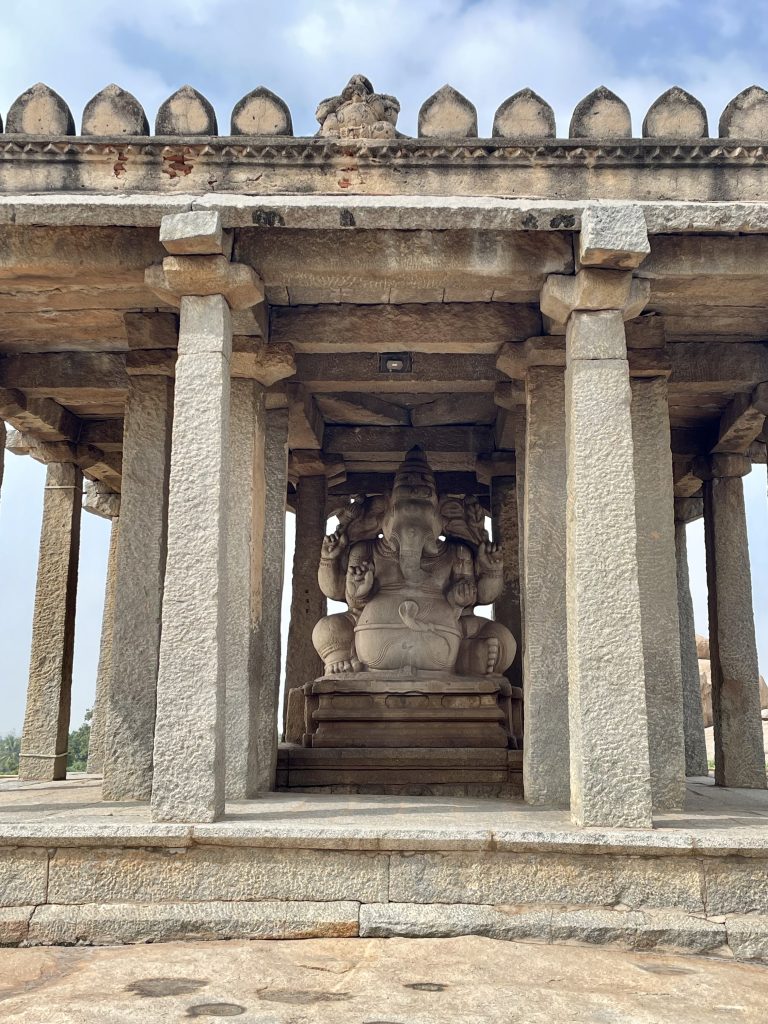 The monolithic Saasivekaalu Ganesha statue, a symbol of strength and artistry in Hampi