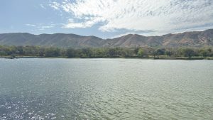 A perfect blend of water, greenery, and hills.