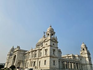 Side view of Victoria Memorial: An iconic landmark in the heart of Kolkata.