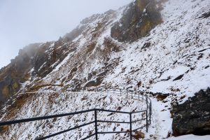 a trek route with snow