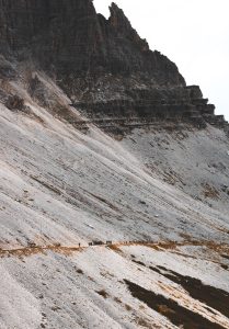 Limestone path of the Dolomites, Italian Alps