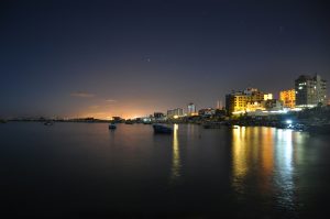 Port of Gaza at night @ 2015
