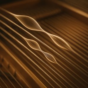 piano string vibrating