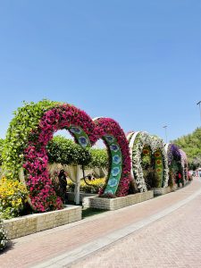 A path leading past a series of flower arches in the shape of hearts.

#SummerPhotoContest