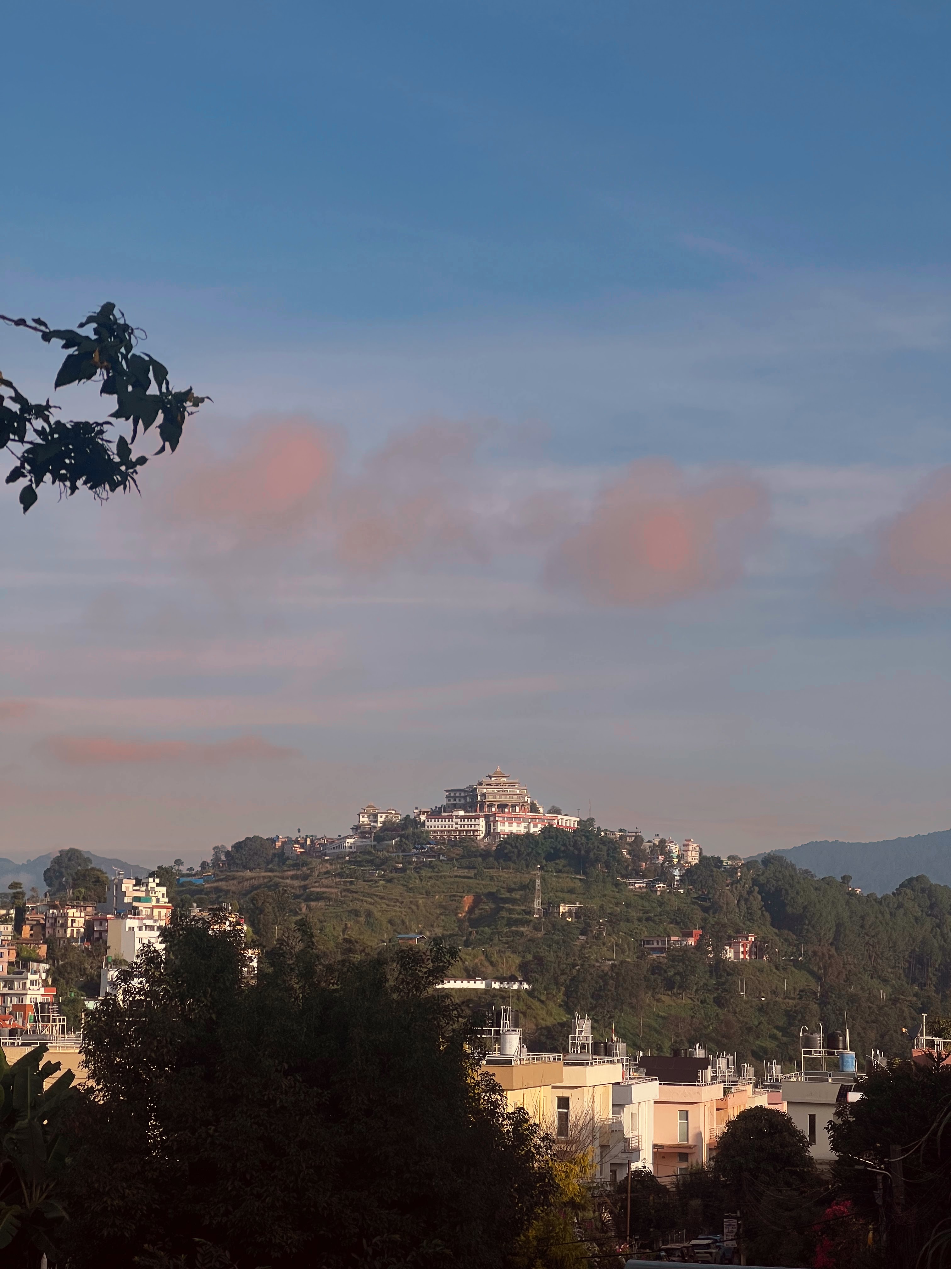 Tsoknyi Gechak Ling Gumba in Chobhar, Lalitpur, is a prominent monastery offering spiritual significance and stunning hillside views.