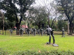 The Martyrdom of Dr. Jose Rizal large metal statues in Rizal Park, Manila