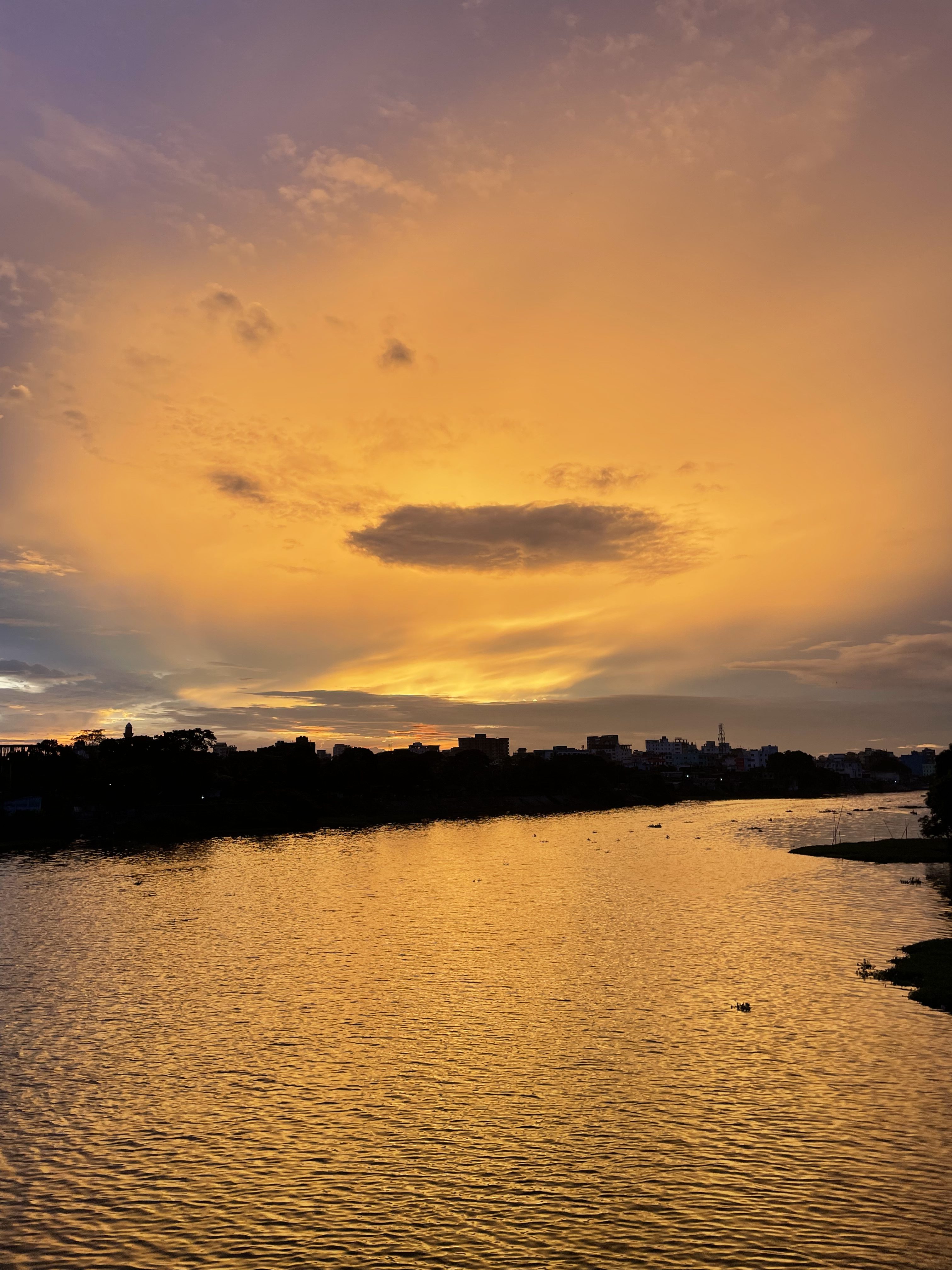 The calm Titas River gently flows through Brahmanbaria, reflecting Bangladesh’s serene beauty.