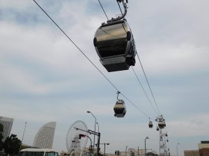 
Cable cars over Yokohama, Japan.