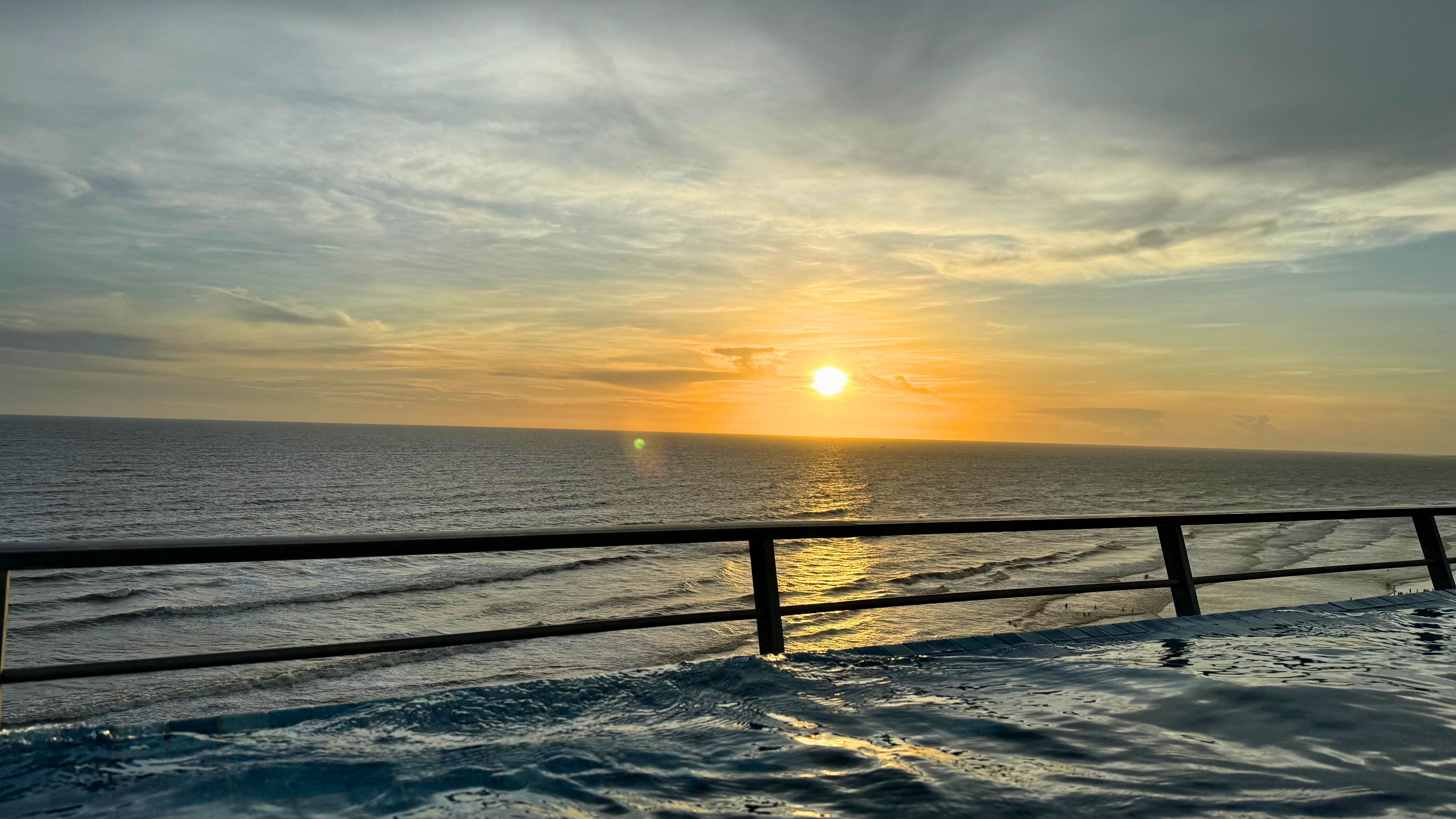 Ocean Sunset View from infinity pool