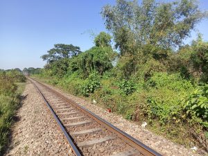 Railway track at Kawtoli, Brahmanbaria, Bangladesh