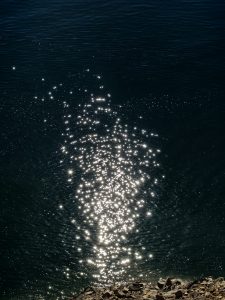 Lake surface under the sun