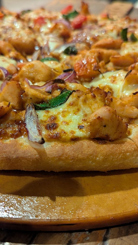 A close up view of Pizza