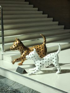 An art statue installation in a hotel in Bangkok, Thailand.