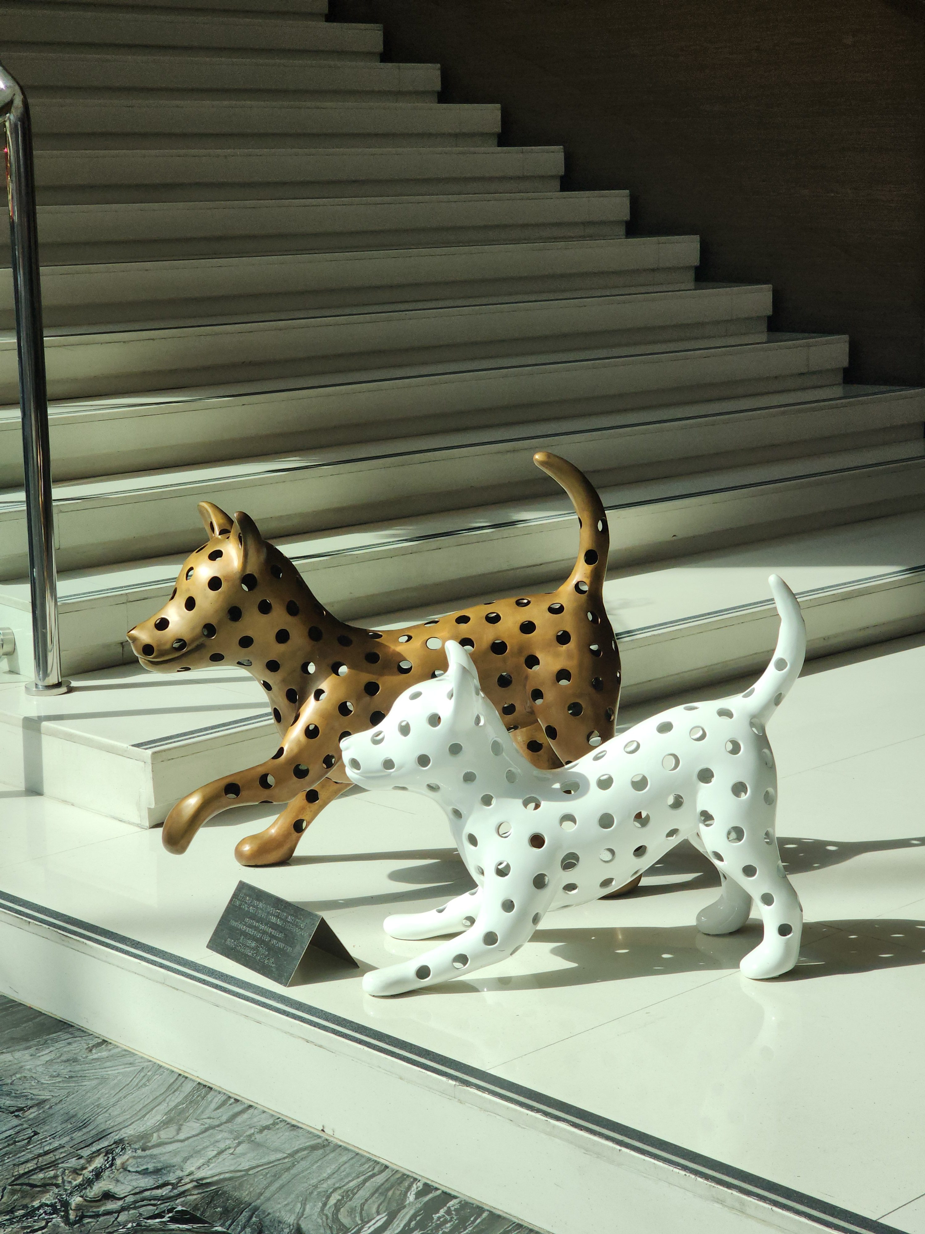 An art statue installation in a hotel in Bangkok, Thailand.