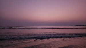 A dark composition photo of a sunset.