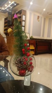 Snow Man in red and white