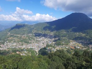 Panoramic view of Tamghas Bazar from Selfie Tower, Arjun Dada, Gulmi, Nepal.