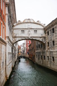 Bridge of Sighs (Ponte dei Sospiri), one of Venice's most famous and romantic landmarks.