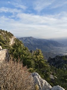 Scenic view of mountain side. 